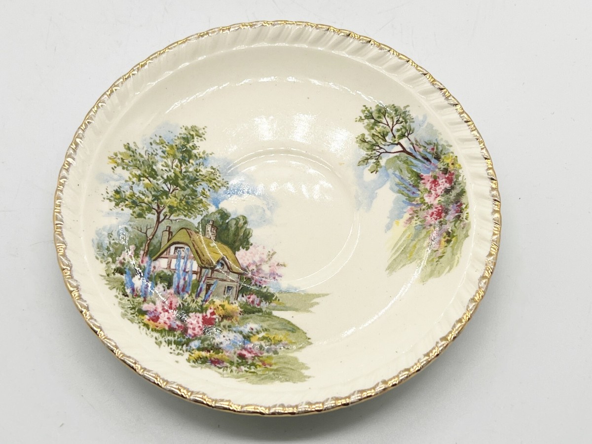 VINTAGE STAFFS TEASET CO LTD PLEX ST POTTERY TUNSTALL HAND PAINTED