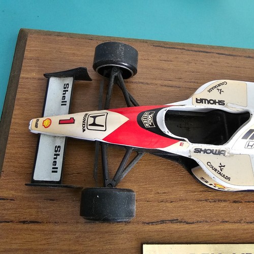 Formula One Model Cars Mounted on Wood Diecast McLaren Williams Benetton Set 4 - Picture 17 of 18
