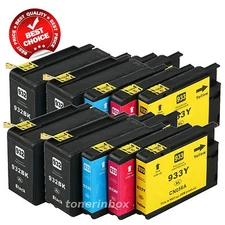 10pk 932XL 933XL Ink Cartridge For HP OfficeJet 6100 6600 6700 7110 7610 7612