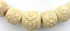 Vintage Carved Natural Floral Beaded Necklace 26" — photo 7