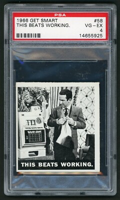 1966 Topps Get Smart #58 This Beats Working PSA 4 Half Panel