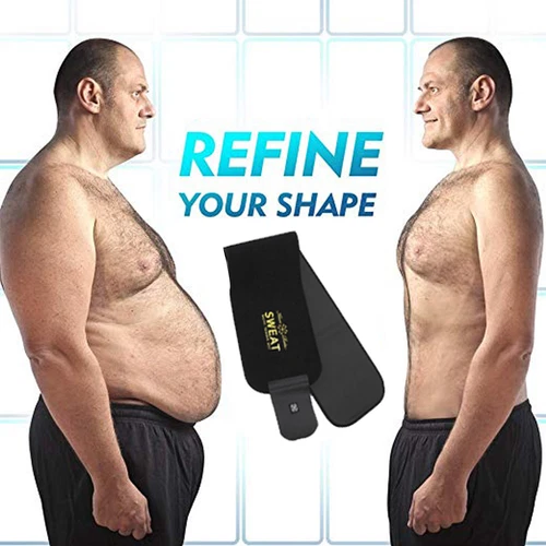 Mens Waist Trainer Slimmer Body Shaper Sweat Belt Tummy Control Band Fat Burner - Picture 9 of 22