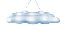 MYYOUR lampada a sospensione per esterni NEFOS MEDIUM AZZURRO LIGHT BLUE
