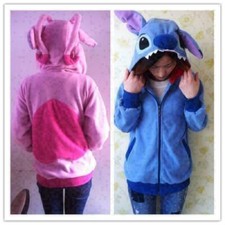 Unisex Kigurumi Lilo & Stitch Azul Ángel Sudadera con Capucha Juegos con disfraces Fiesta Abrigo Chaqueta Abrigo