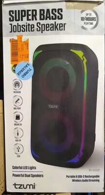 Tzumi Super Bass Jobsite Bluetooth Speaker | eBay
