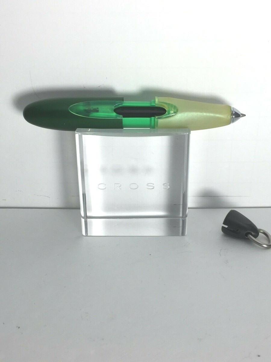 CROSS ION PLASMIC GREEN DELUXE GEL INK PEN WITH QUICK CLIP