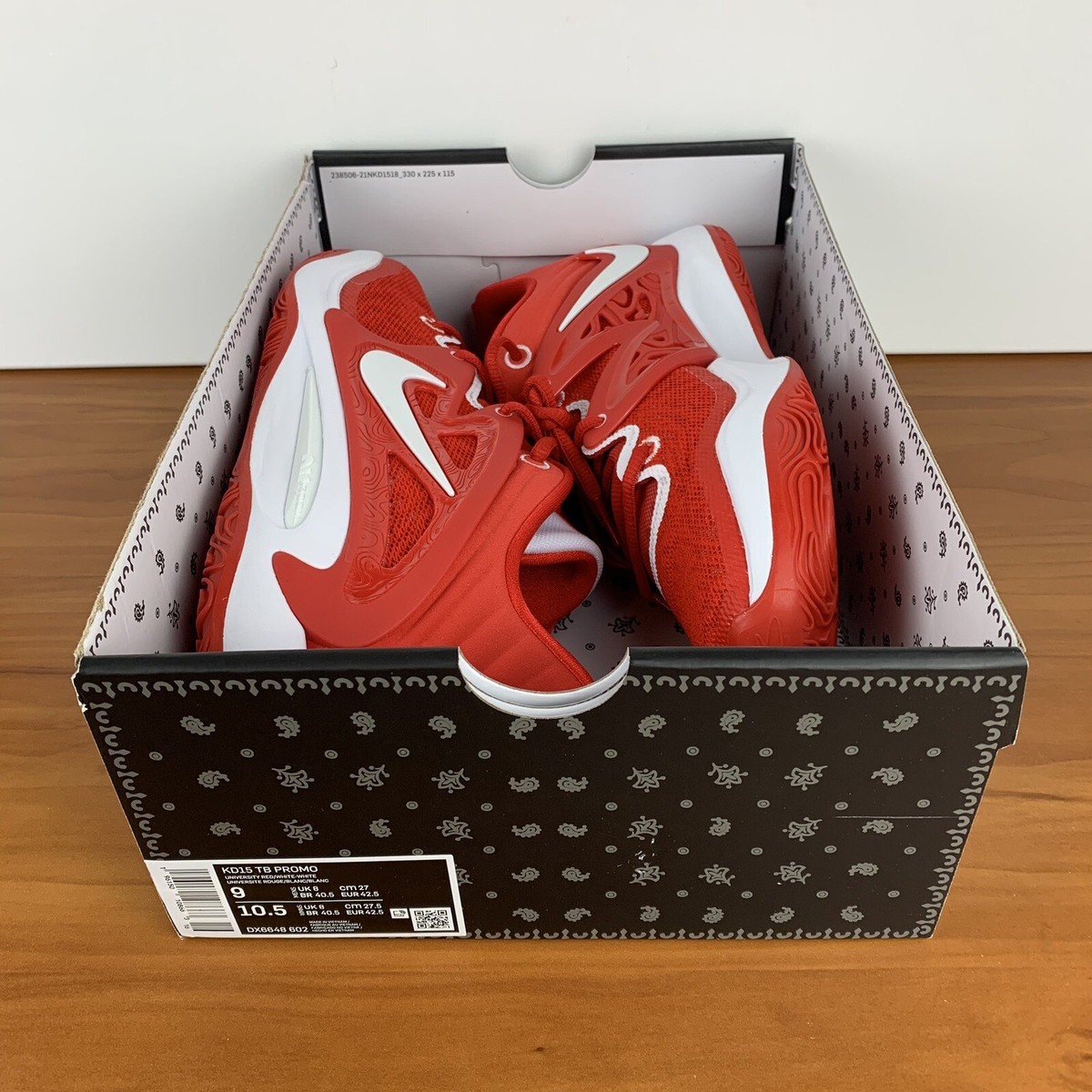 Nike KD 15 TB Promo Basketball Shoes University Red DX6648 