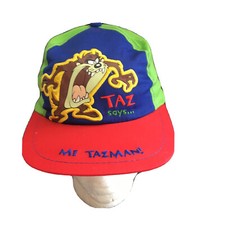 Vintage 1998 Looney Tunes Youth Hat Cap Tazmanian Devil Me Tazman Embroidered