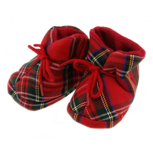 GLEN APPIN Schottischer traditioneller Royal Stewart Tartan weicher Babystiefel Neu