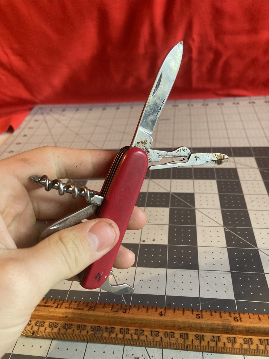 Vintage B Swiss Army Knife Stainless Steel Made in China Vintage B Swiss Army Knife Stainless Steel Made in China