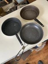 Vintage Mirro Enterprise 10” Skillet Fry Pan Lot Folding Handle ox74