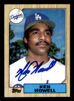 1987 Topps Baseball #477 Ken Howell Signed Autograph (No COA) *e1