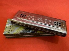 M.HOHNER THE ECHO HARP HARMONICA DOUBLE C / G MODEL 55/80 M2 MADE IN GERMANY