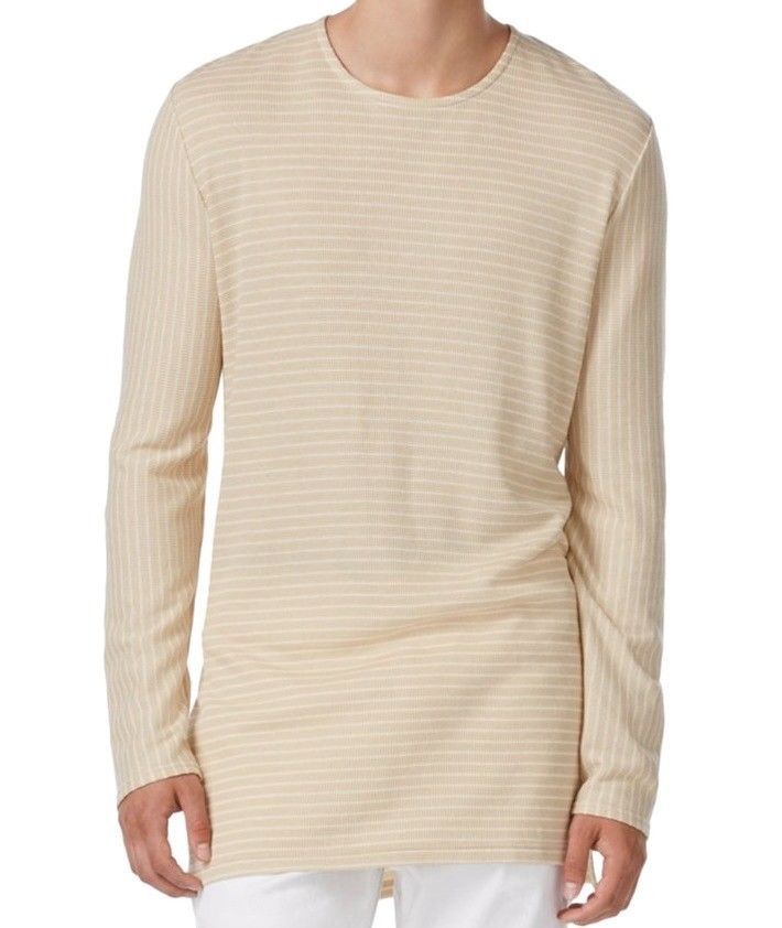 Утепленный свитер Jaywalker Mens Extended LS 32 доллара в белуюпесочную полоску Размер M 3390₽