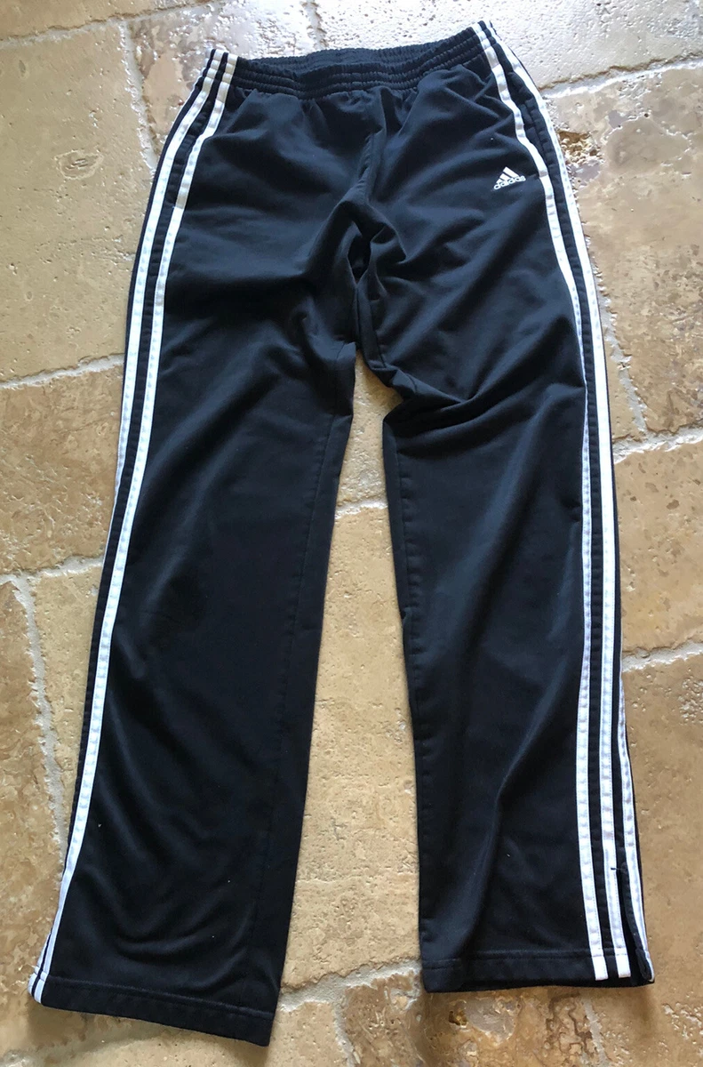 Adidas Three Stripes Black Polyester Pants Adult Small