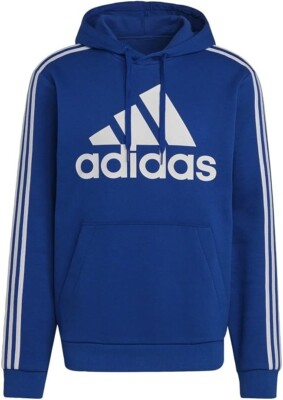 Adidas 3-stripes Hoodie Men's 4XL Royal Blue/White Pullover