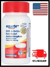 Equate 8HR Pain Relief Acetaminophen Extended Release Tablets 650 mg 100 Count