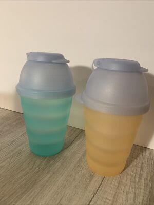 Tupperware Impressions 11 oz 300 ml Tumblers. 2 Cups. 3218C. 2 Lids 3522A |  eBay
