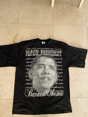 Barack Obama Graphic T Shirt Mens 4XL Black President USA Change is Here Tee