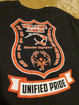Special Olympics ''We Are Able'' Unified Pride mens MEDIUM tshirts Cougars