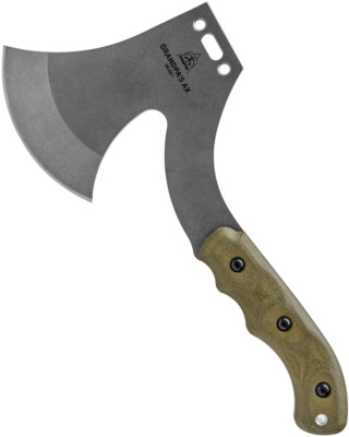 TOPS 11'' Grandpas Green Micarta Handle 1095HC Axe Fixed Ax Head GRAX01