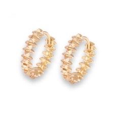 15mm Small Rose Gold Color Hoop Earrings for Women