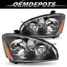 For 2005-2006 Nissan Altima Sedan 4dr Black Headlights Assembly Headlamps Pair