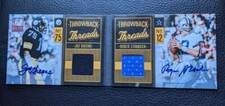 2011 THROWBACK THREADS JOE GREENE ROGER STAUBACH DUAL AUTOGRAPH AUTO JERSEY #/25