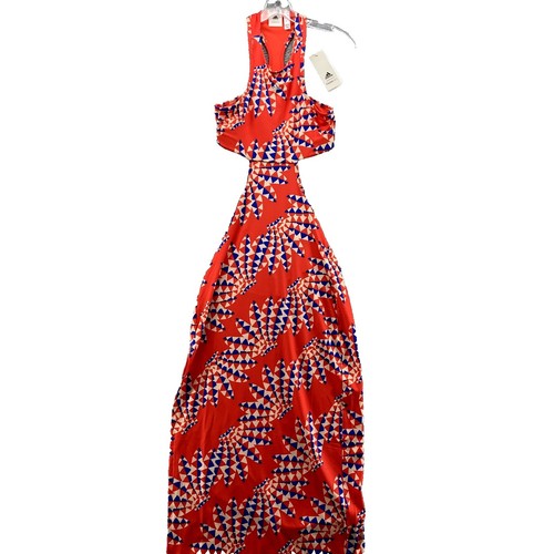NEW Magaschoni Full Length Metallic Sleeveless Knit Dress - S | eBay