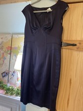 David Meister Women's Sleeveless Navy Blue Knee Length Cocktail Dress 8 B26