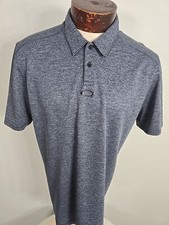 Oakley Mens Large Blue White Camo Short Sleeve Golf Polo Shirt