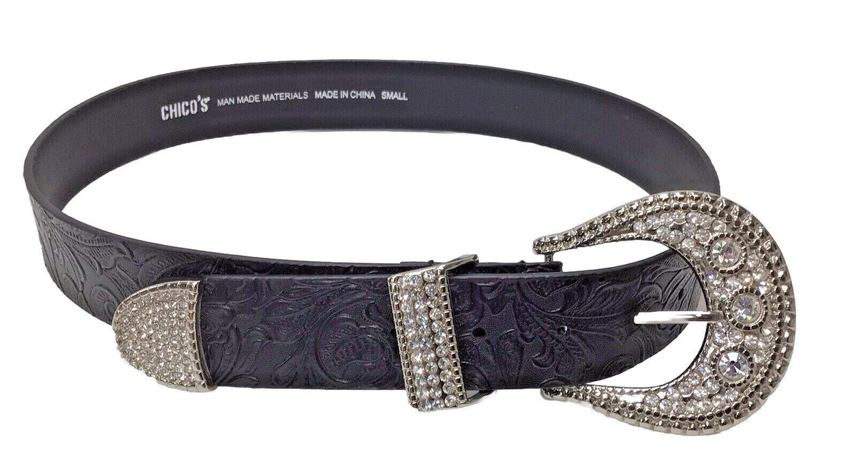 Chicos Belt Rhinestone Buckle 36” | eBay