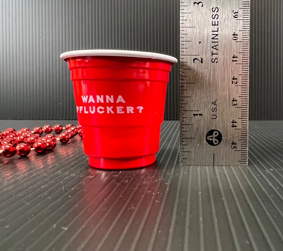 Blumenpflucker Liqueur Wanna Pflucker Shot Glass Necklace - Mardi Gras time -new - Image 4 of 4