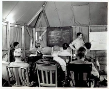 1943 Original Photo WW2 US Army Mobile Training Units teaching Fighter Aircraft