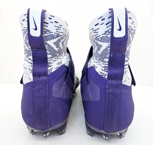 NEW Men's 10 Nike Alpha Menace Elite 2 Purple Football Cleats BV2077-100 - Picture 7 of 13