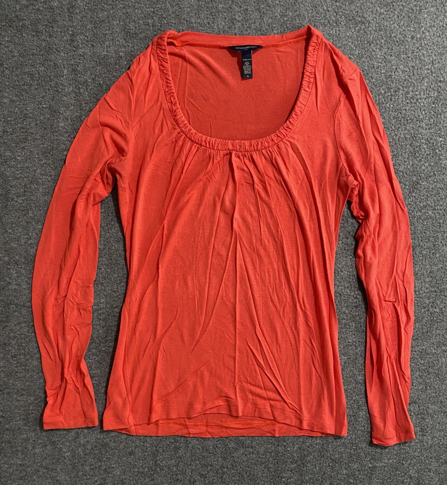 Banana Republic Shirt Womens  Stretch Red Long Sleeve Casual Size S