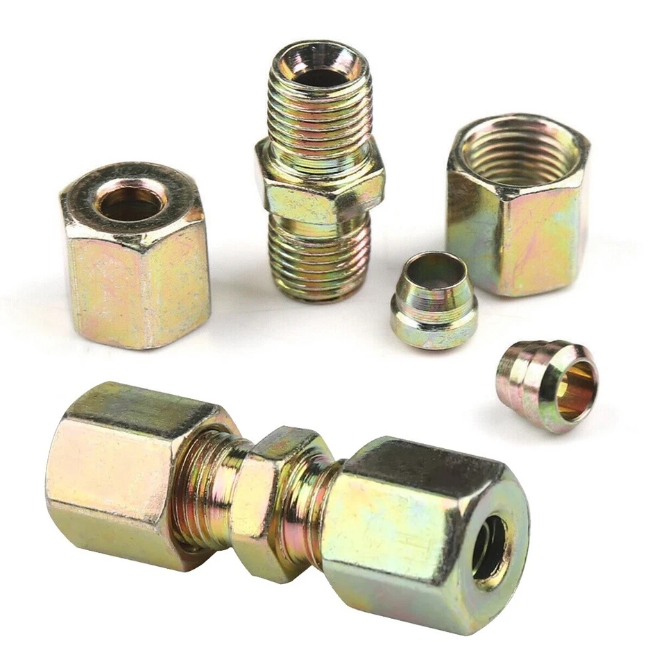 10x Schnell-verbinder Für Bremsleitung Din 4.75 Mm 3/16 Ohne Bördeln Bördelgerät - Bild 4 von 4