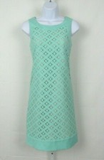 NWOT VTG 1990s 2000s ELIZA J SHEATH DRESS SIZE 2 FLORAL LACE LIGHT TURQUOISE
