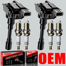 Brand 2X OEM Ignition Coil & 4X Iridium Spark Plug For Suzuki Swift Esteem UF280