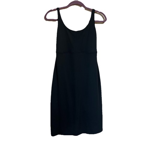 Flexees Tank Dress Built in Bust Support Shapewear Womens 2XL Black Sleeveless