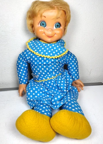 Vintage 1967 Mattel Mrs Beasley Doll w Bib Apron 21" Family Affair Not Speaking