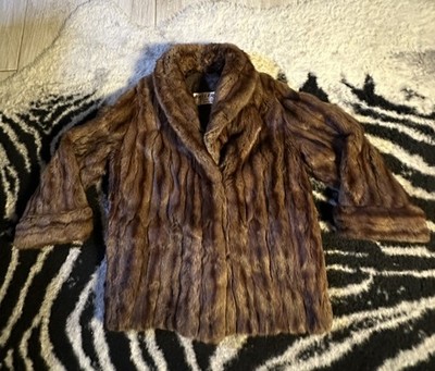Vintage basler furs brown fur mob wife jacket