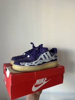 Nike Air Force 1 Low Purple Skeleton 10 US