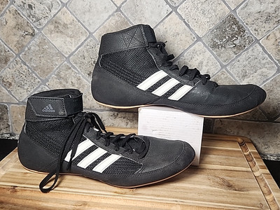 Adidas HVC 2 Mens Size 10 Wrestling Shoes Sneakers Black White AAQ3325 |  eBay