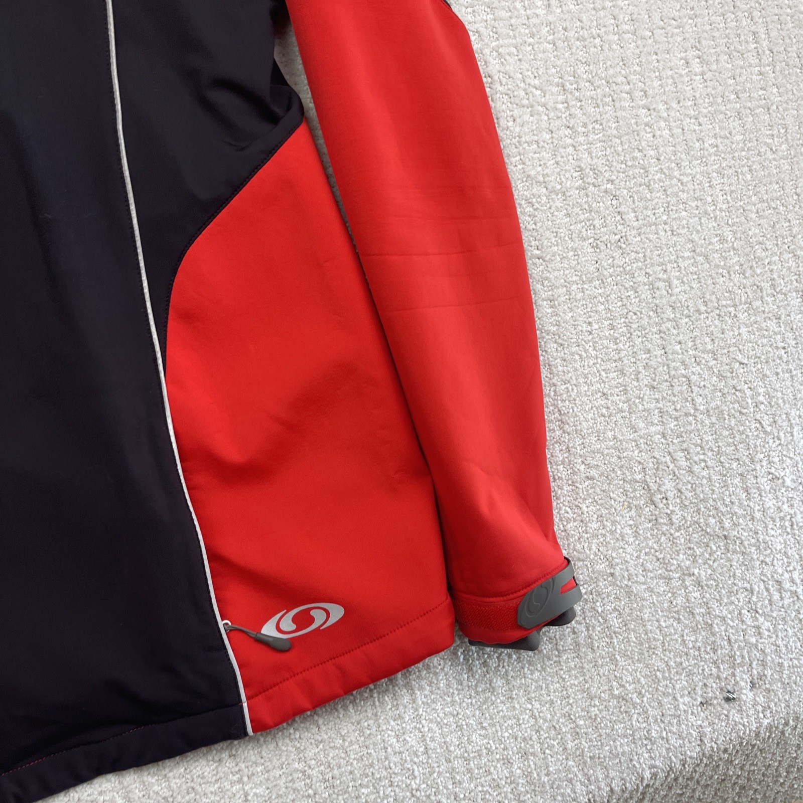 Y2K Salomon Soft Shell Jacket Clima Wind Red Mens… - image 9