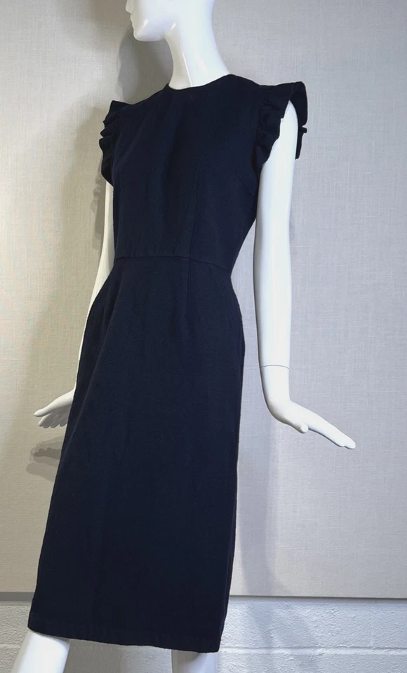 Vestido COMME DES GARCONS Robe de Chambre Azul Marino Lana Hervida Talla S, Vintage Japón Foto 2 de 4