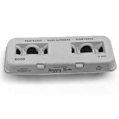 Egg Cartons- Adorable Printed Design for Farm Fresh Eggs, Recycled Paper Card...