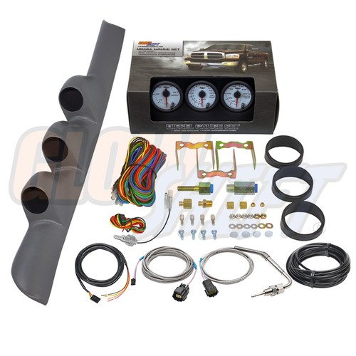 T7 Boost EGT Trans Temp Gauges + Taupe Pod For 03-09 Dodge Ram 2500 3500 Cummins - Foto 8