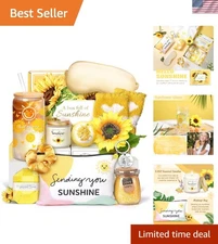 Sending Sunshine Get Well Gifts - Cheerful Spa Basket for Recovery & Birthdays