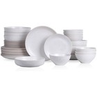 Stone Lain Lauren Stoneware 32 Piece Dinnerware Set, Service for 8, Off White